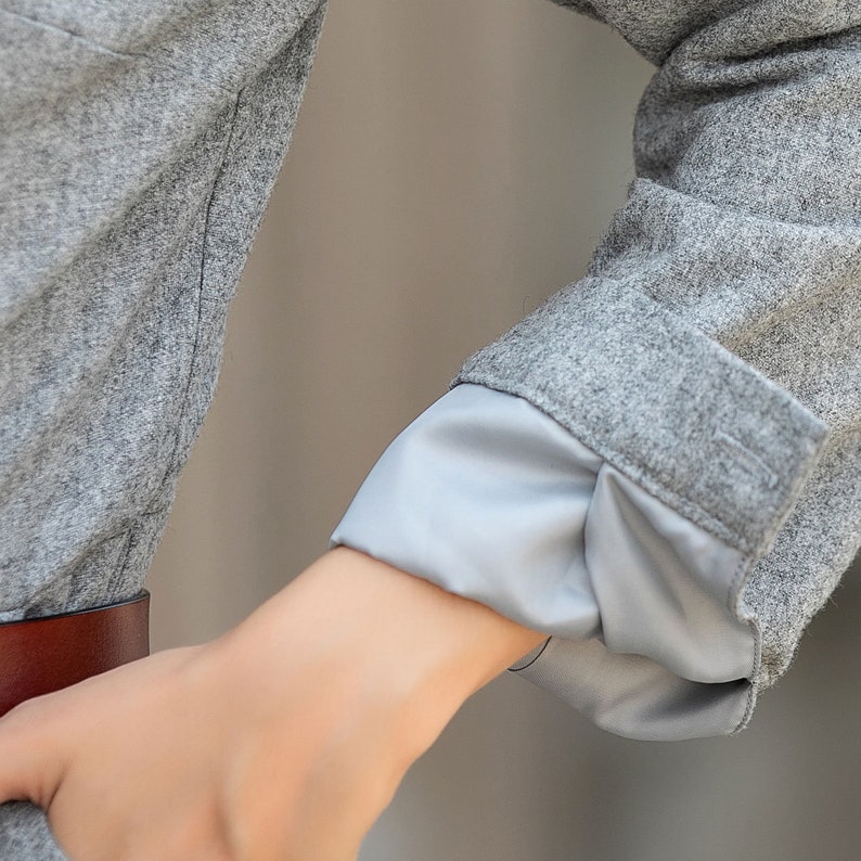 Long Sleeve Wool Dress Wool Shirt Dress Buttonup Wool Etsy