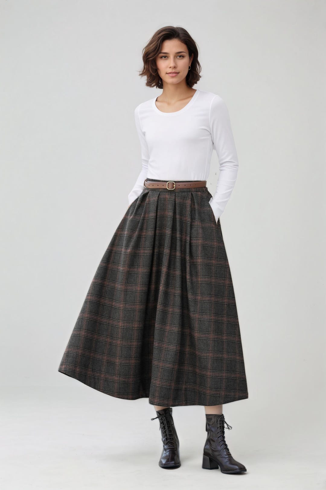 Gonna di lana, gonna di lana scozzese, gonna di lana da donna