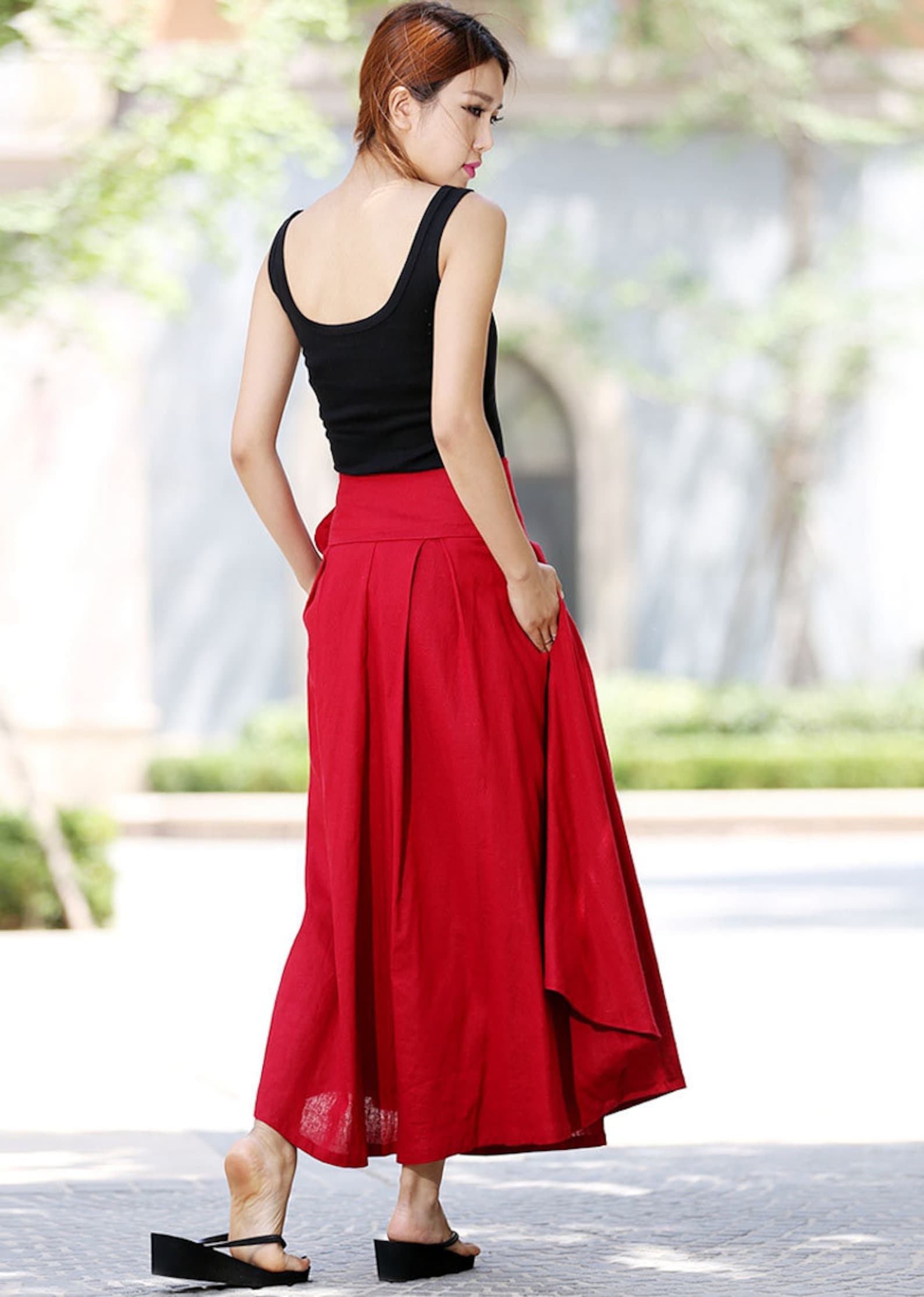 Linen wrap skirt Maxi wrap skirt Linen skirt Asymmetrical Etsy