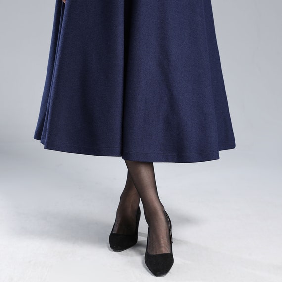 50s Inspired Winter Long Wool Dress 3176 50s Inspired Winter Long Wool Dress 3176