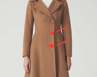 Camel Wool Coat, Wool Coat Women, Winter Coat Women, Womens