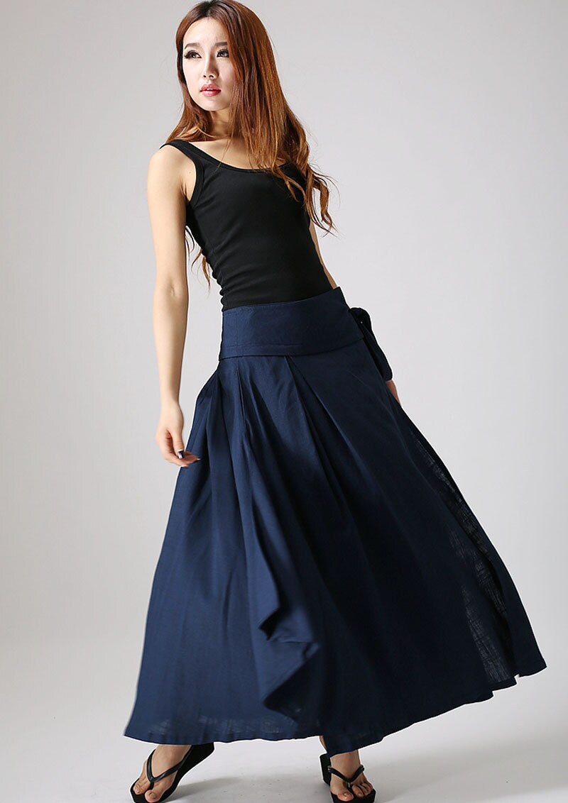 navy evening skirt
