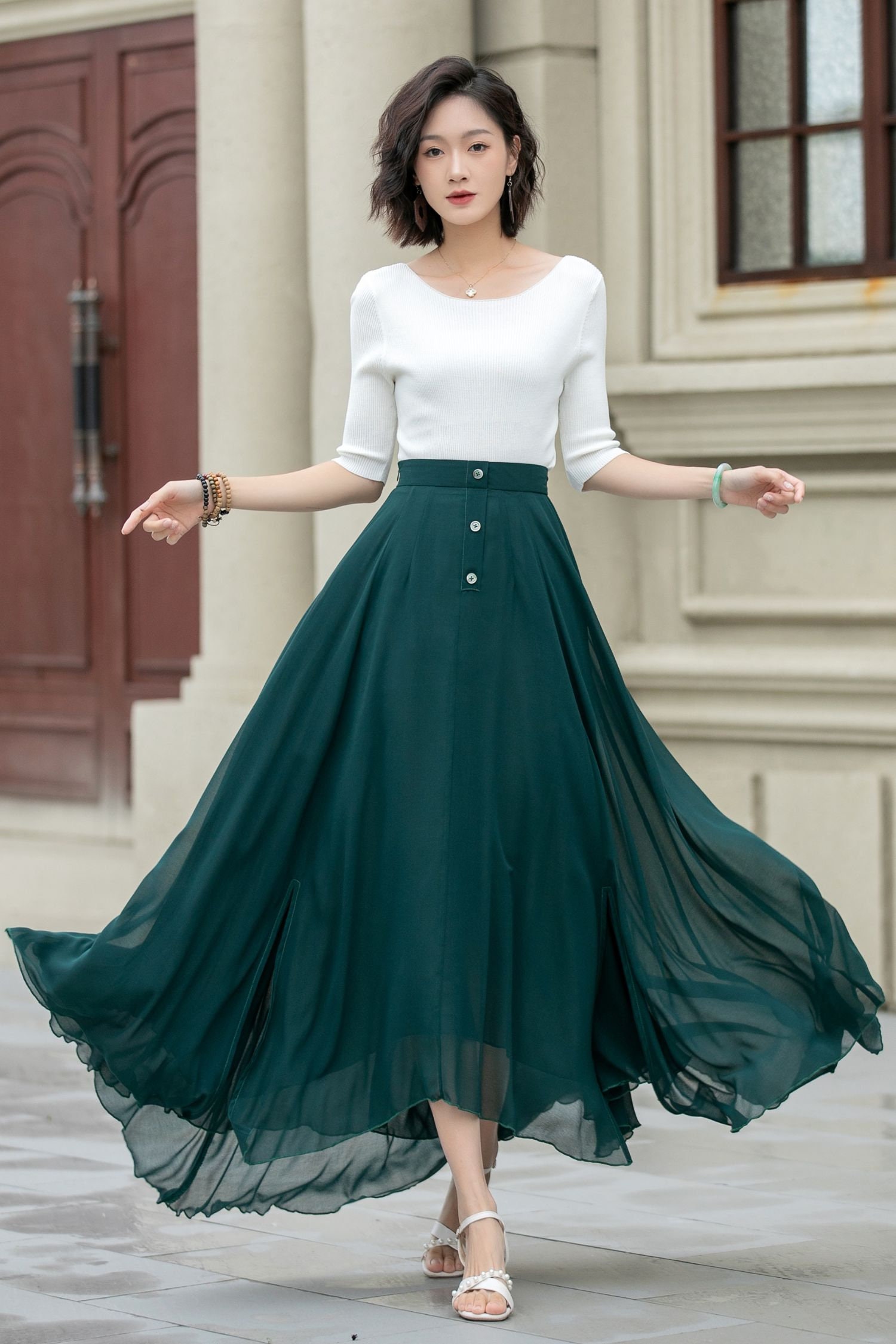 【in a row】Chichi Wrinkle Skirt Zenith Maxi – Mishu Boutique
