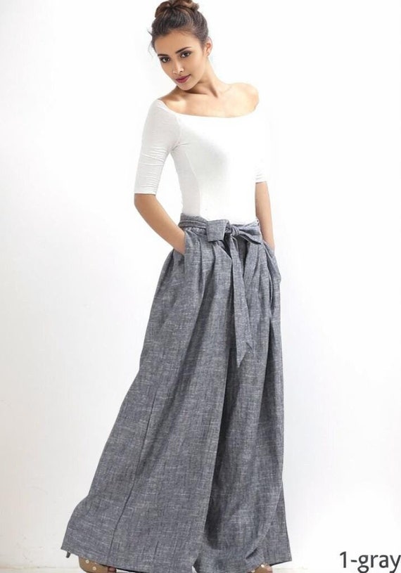 Women's Pleated High Waisted Wide Leg Pants, Belted Palazzo Women's Pleated High Waisted Wide Leg Pants, Belted Palazzo
