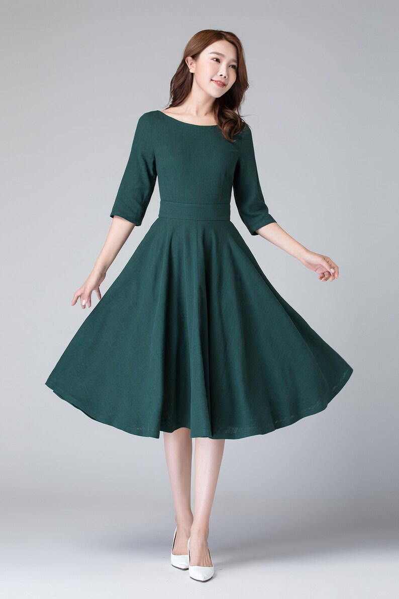 Longuette Vestito Abito Inetsy Estivo Lino Wk08nopx UqzMSVp