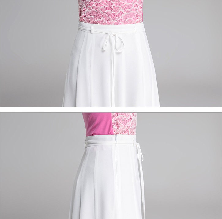 Flare skirt, Chiffon midi skirt, Women's wrap skirt, A-line skirt, lon –  lijingshop