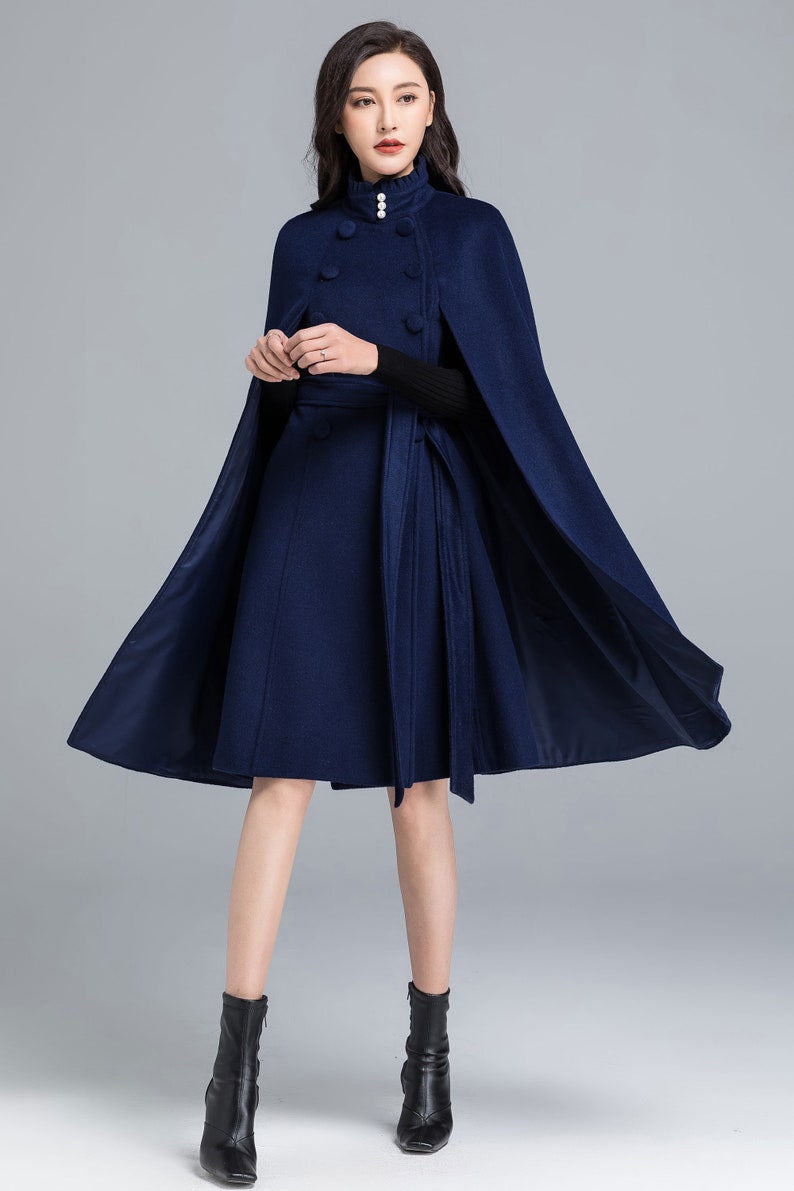Winter Wool Cape Coat Women Long Wool Cape With Stand Collar Etsy UK Winter Wool Cape Coat Women Long Wool Cape With Stand Collar Etsy UK