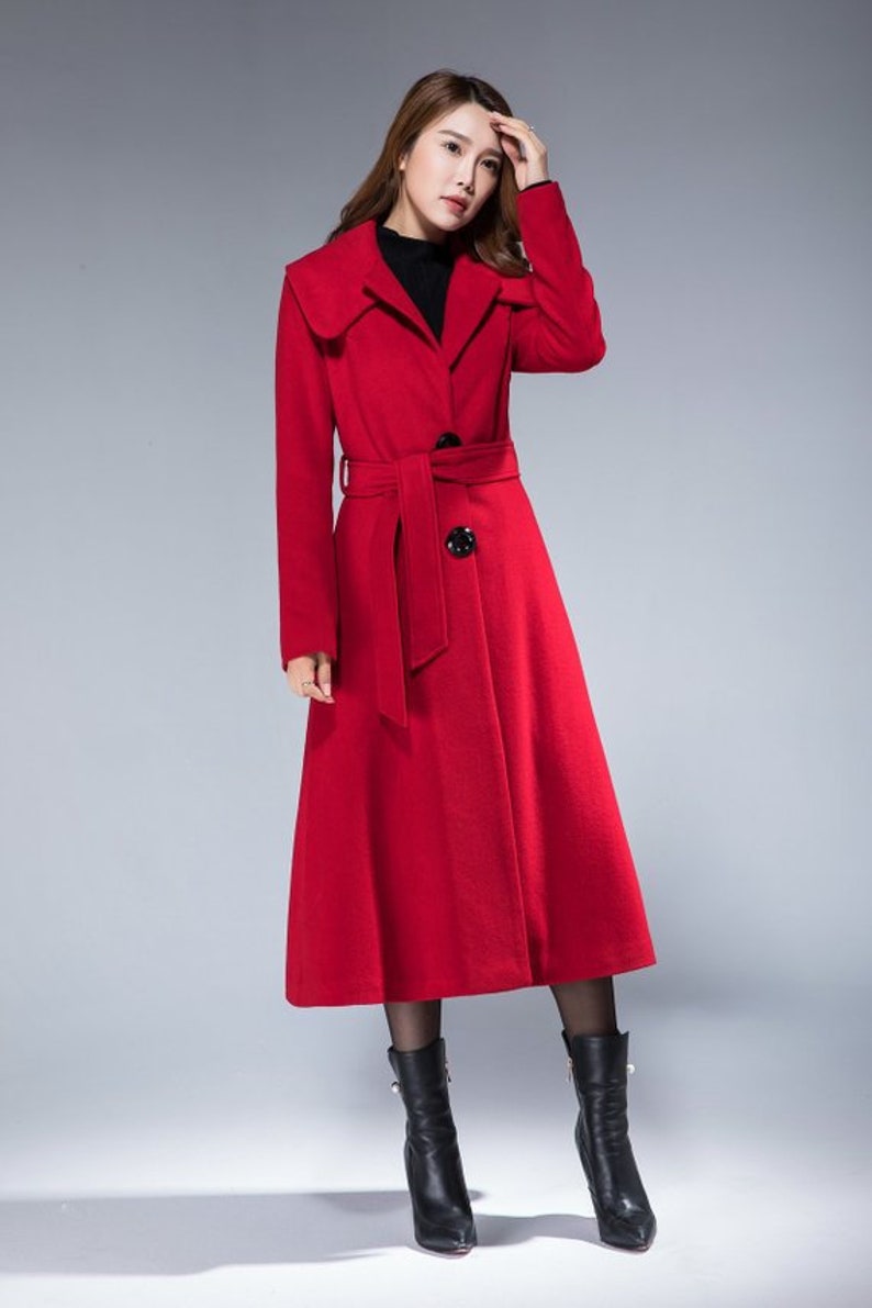 knee length womens wool coats