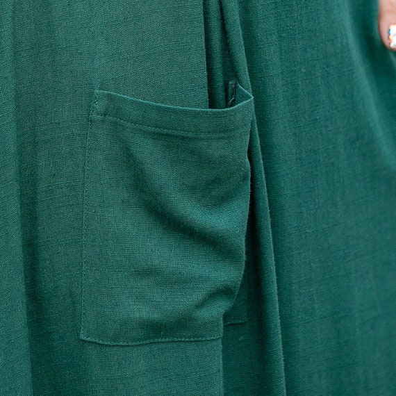 Green Midi Swing Linen Dress 3848 Green Midi Swing Linen Dress 3848