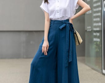 パンツ COMOLI COTTON LINEN BELTED PANTS 3 Charlie Belted Linen Pants | GUESS Factory Ca