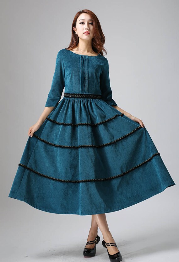 Items similar to Corduroy wedding women dress (812) on Etsy