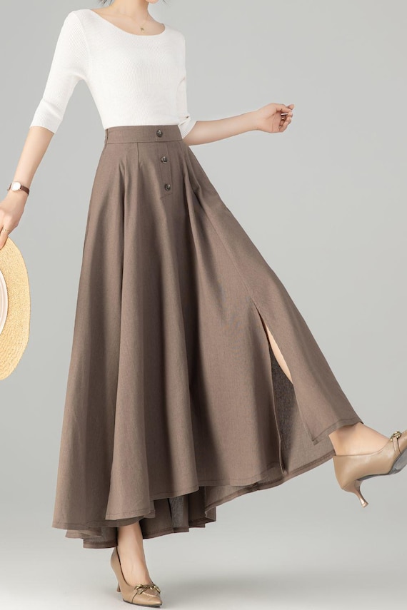 Linen Skirt, Maxi Skirt, Long Skirt, Beige Linen Skirt Linen Skirt, Maxi Skirt, Long Skirt, Beige Linen Skirt