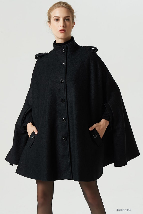 winter cape coat plus size