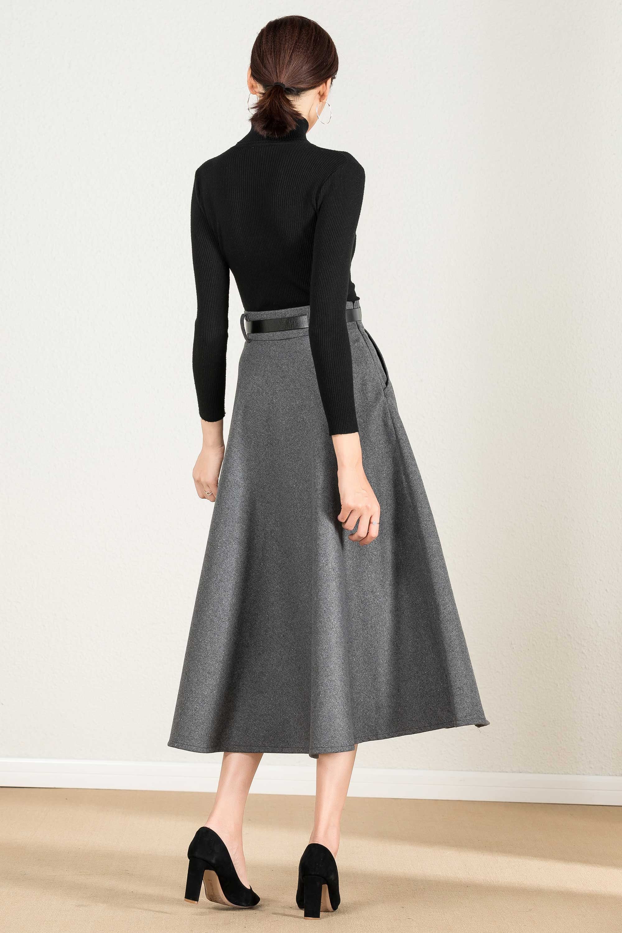 Wool Skirt, Gray Wool Skirt, Winter Skirt Women, Long Skirt, A Line Skirt, High Waisted Skirt, Wool Skirt Women, Xiaolizi 2428# Wool Skirt, Gray Wool Skirt, Winter Skirt Women, Long Skirt, A Line Skirt, High Waisted Skirt, Wool Skirt Women, Xiaolizi 2428#