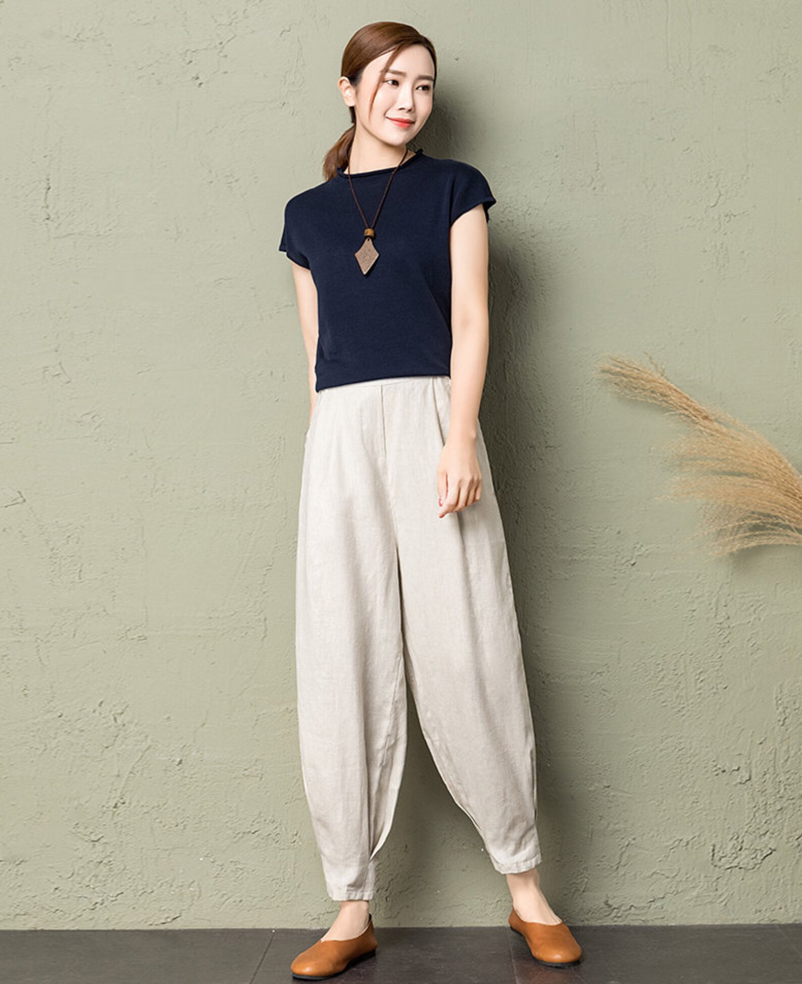 Baggy Linen Pants
 Linen Pants Linen baggy pants women Linen pants Washed