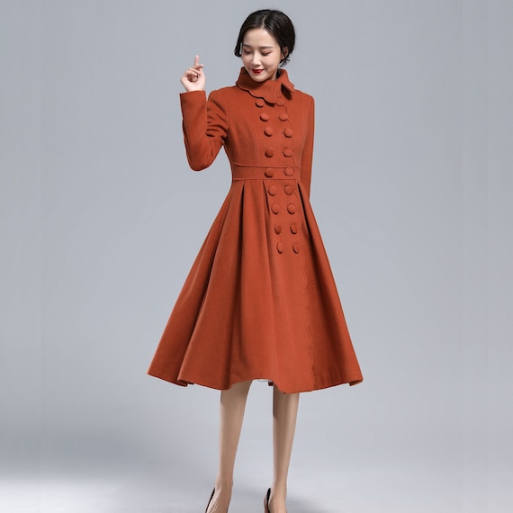 Winter Warm Long Wool Princess Coat 3164 Winter Warm Long Wool Princess Coat 3164