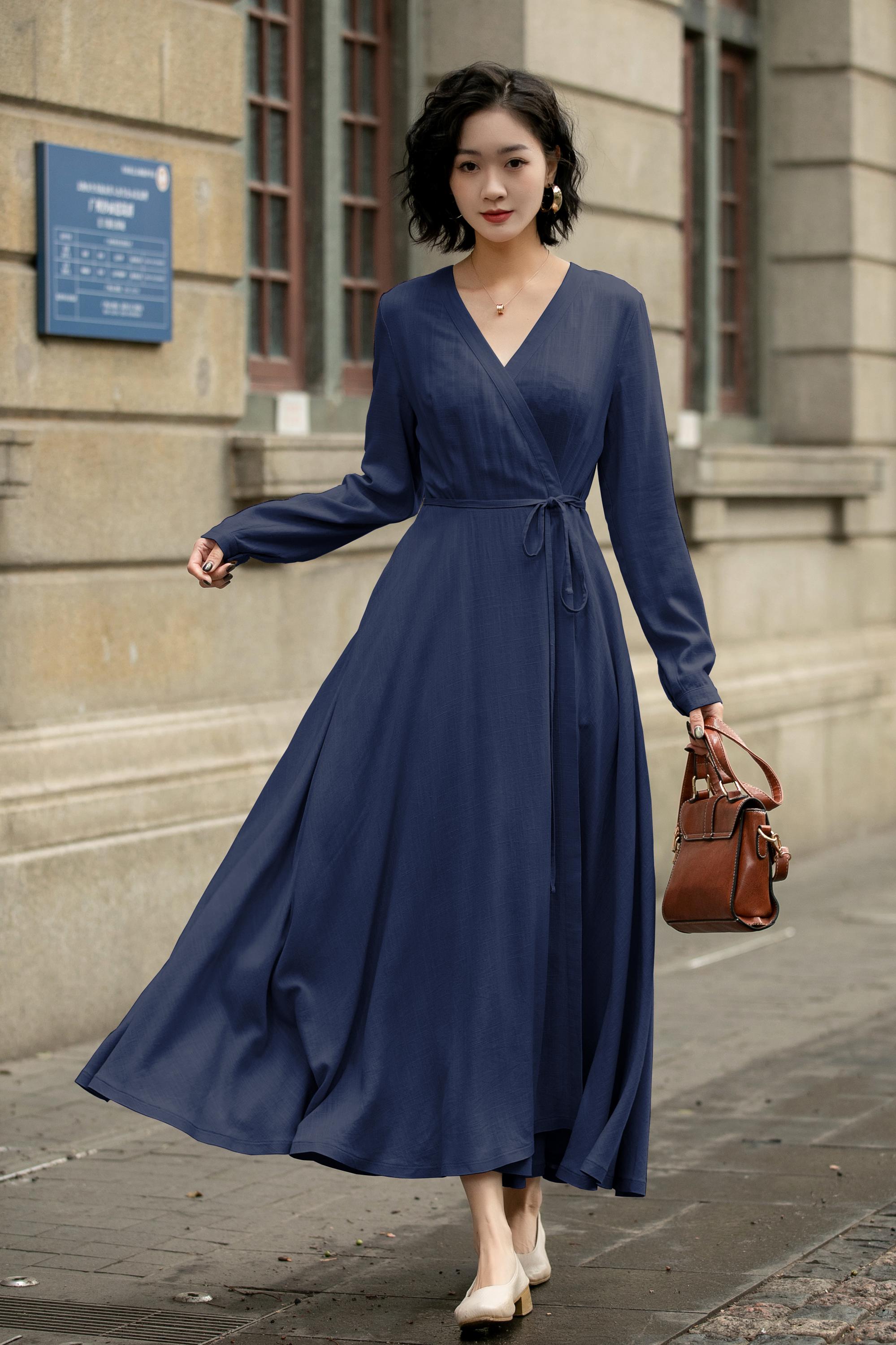 empire waist dress long sleeve Long Sleeve Empire Waist Maxi Dress