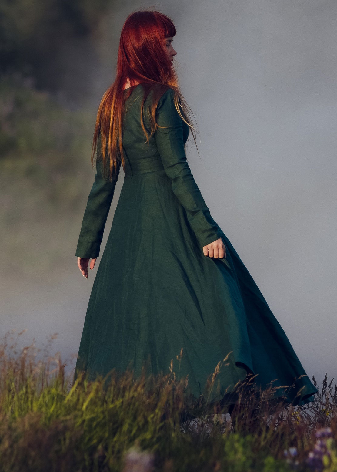 knee length dresses for ladies Newberry Dress | Spaghetti Strap Linen Dress
