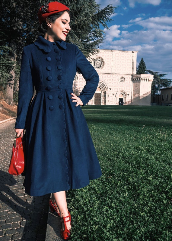 1940s swing long wool coat 3187 1940s swing long wool coat 3187
