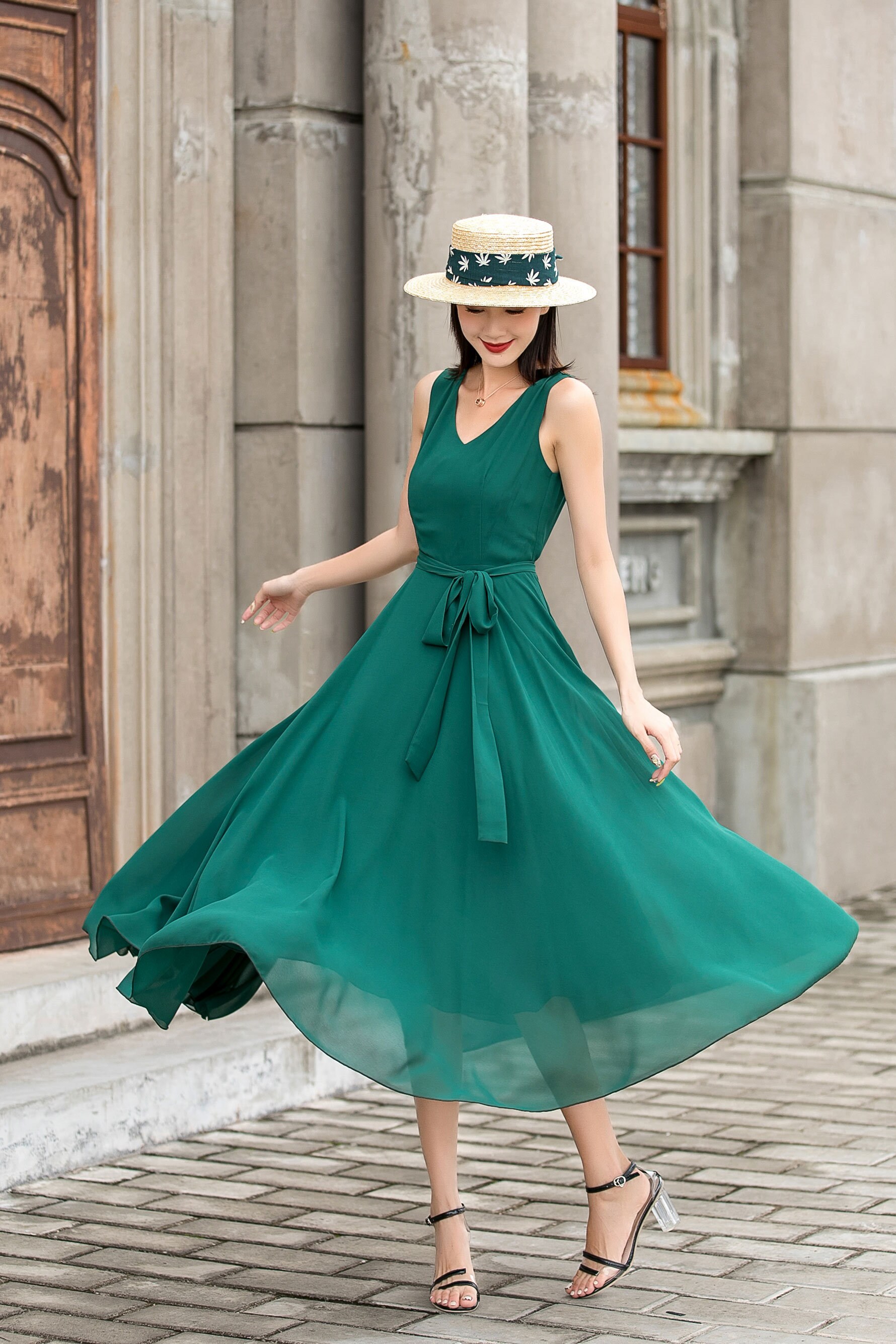 boho chiffon kleid