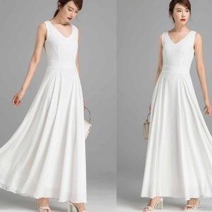 maxi white party dress with V neck line for women 2366# maxi white party dress with V neck line for women 2366#
