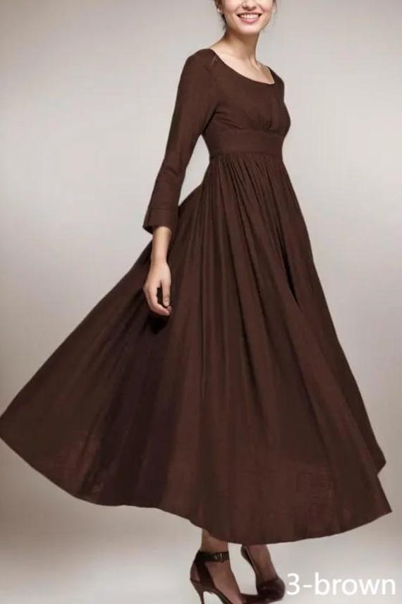 Vintage inspired maxi dress with empired waist 1394# Vintage inspired maxi dress with empired waist 1394#