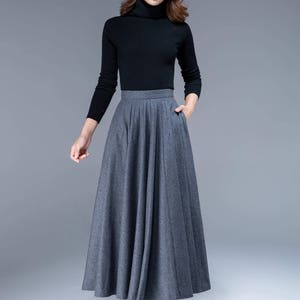 Vintage 1950s Wool Circle Skirt, Maxi Skirt for Women, 1950s Skirt ...