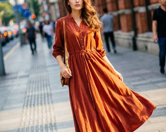 fitted lace wedding dress Navy Floral Print Puff Sleeve Maxi Dress - Women's Dresses main image 1