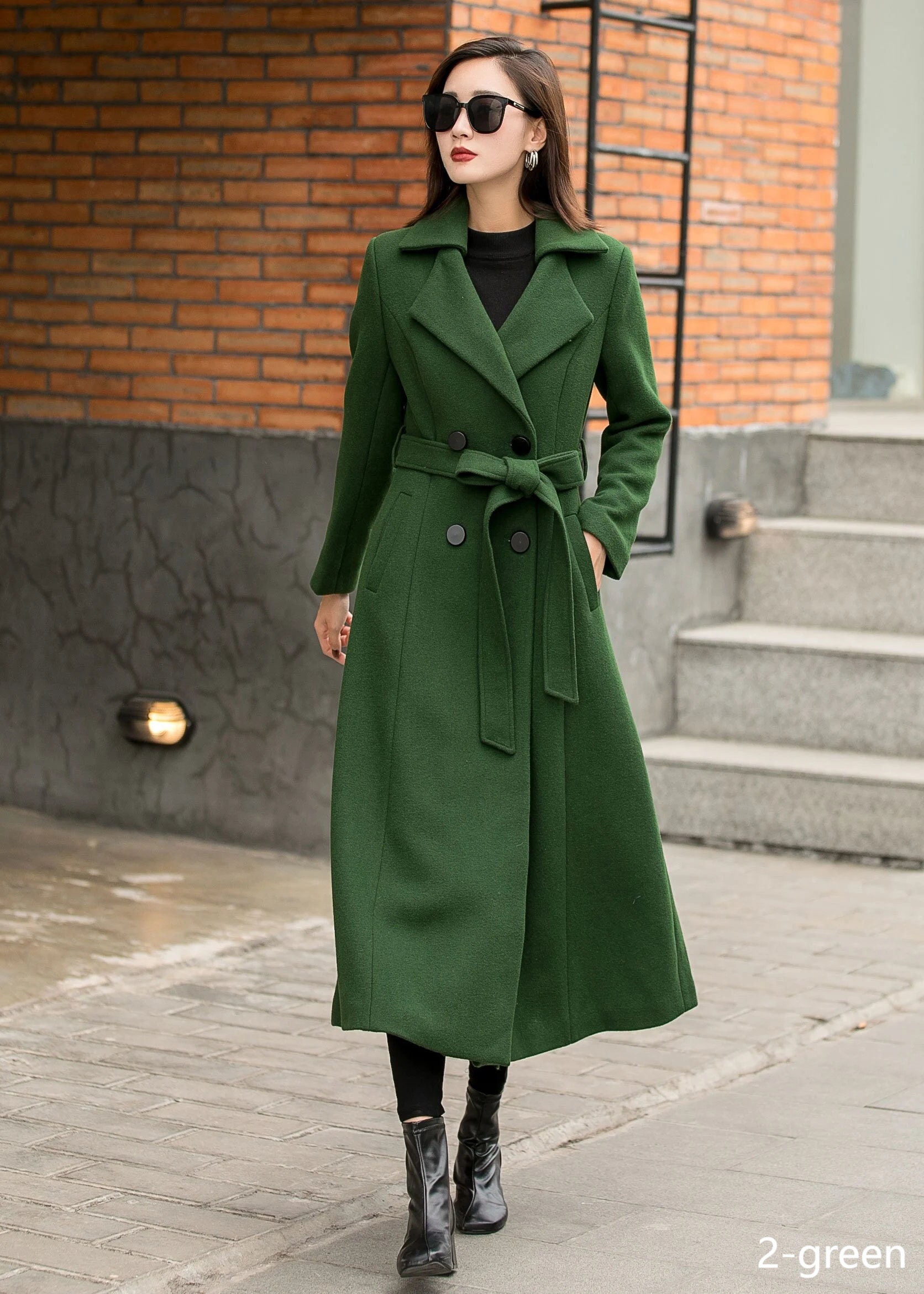 クラネ CLANE RIB COLLAR WOOL LONG COAT （BORDEAUX