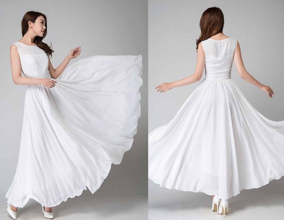 white maxi dresses for women