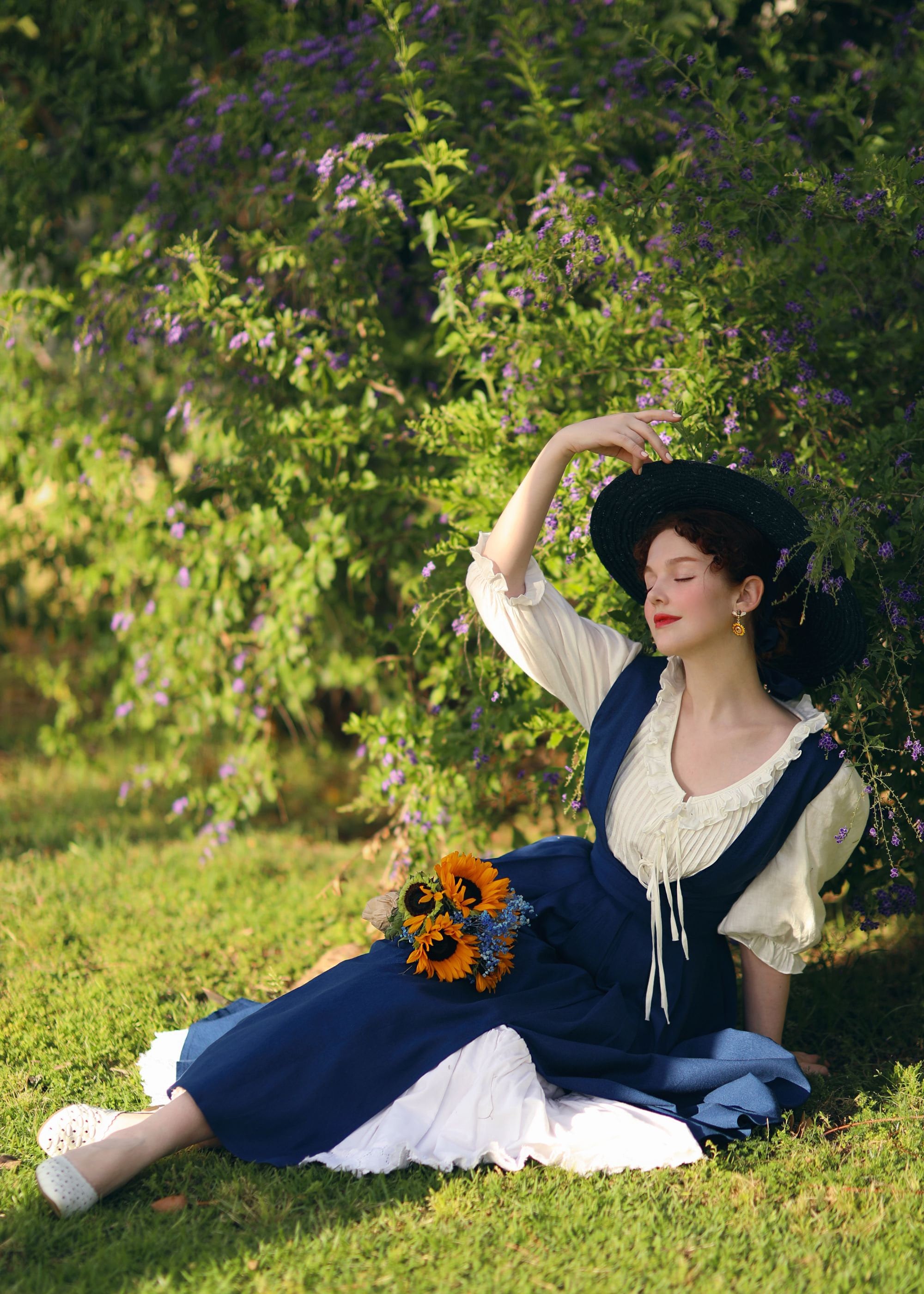 blue dress with apron Linen Pinafore Apron Dress, Summer midi Linen Dress, Sleeveless Linen Dress, Blue Dress for women, Handmade Linen Apron Dress, Xiaolizi 5213