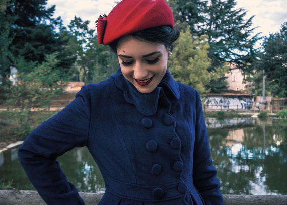 1940s swing long wool coat 3187 1940s swing long wool coat 3187