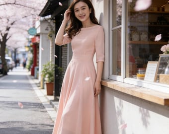 navy blue dress for baby girl Azazie Pink Regular Bridesmaid Dresses for sale main image 0