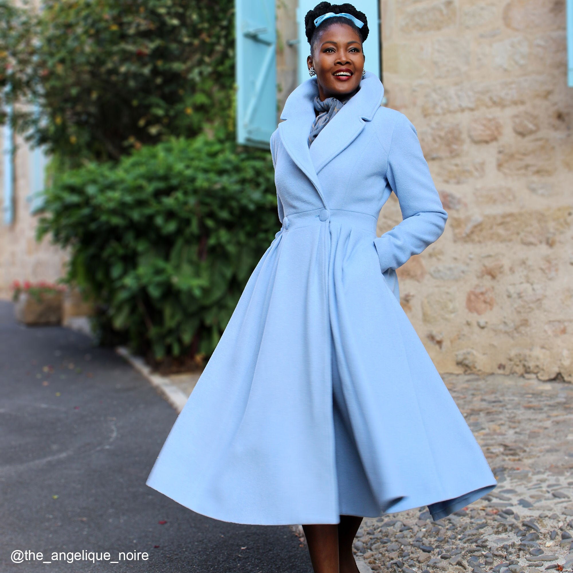 1950s Vintage Inspired Coat Princess Coat Blue - Etsy