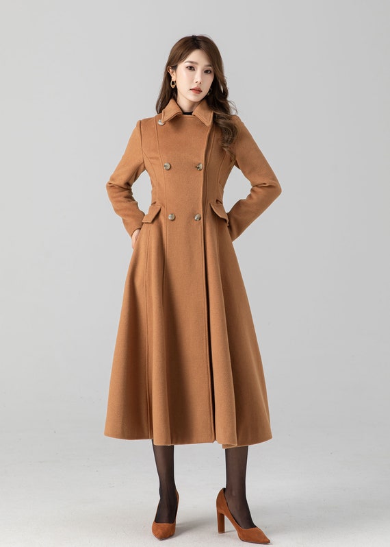 Vintage inspired winter long wool coat 4668 Vintage inspired winter long wool coat 4668