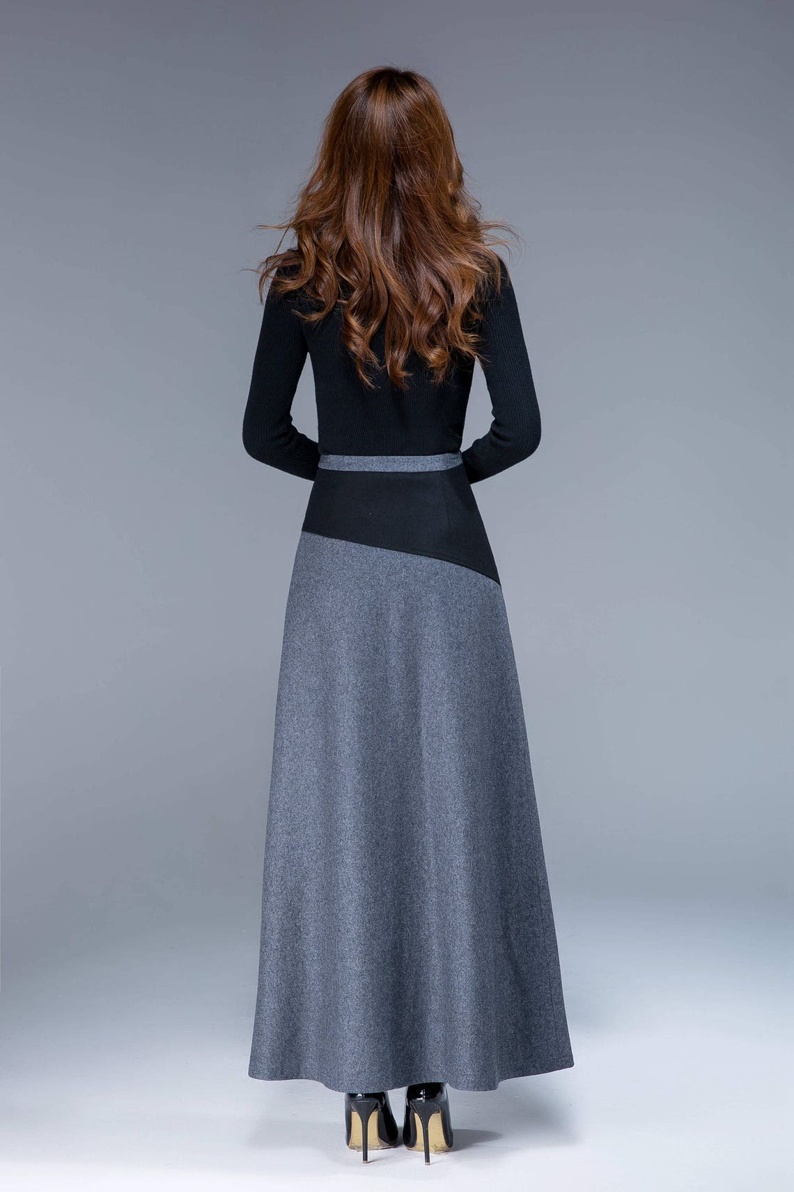 Grey Wool Skirt Wool Skirt Winter Skirts for Women A Line - Etsy