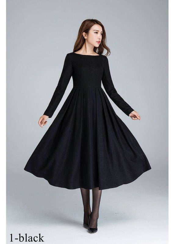 black winter dress