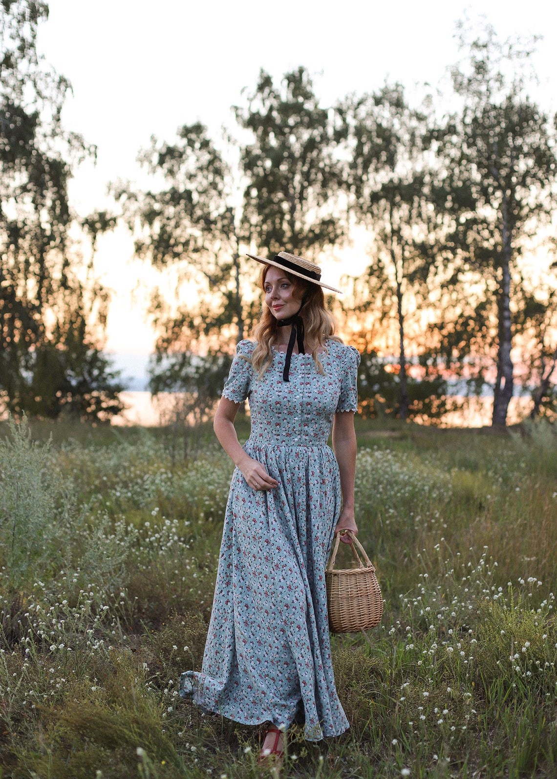 Cottagecore linen dress Clearance