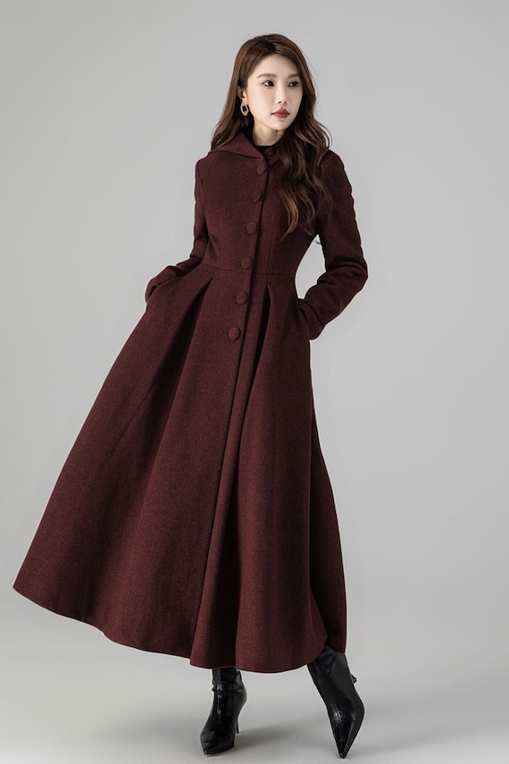 Winter Long Swing wool Coat 5242 Winter Long Swing wool Coat 5242