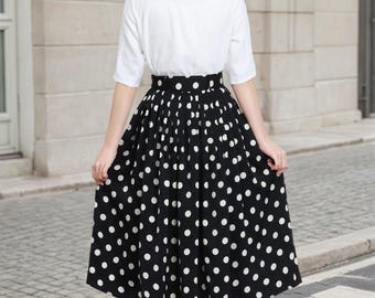 Laura Black Polka Dot Pencil Style Skirt-(Regular & Plus) – The King's Daughter Boutique