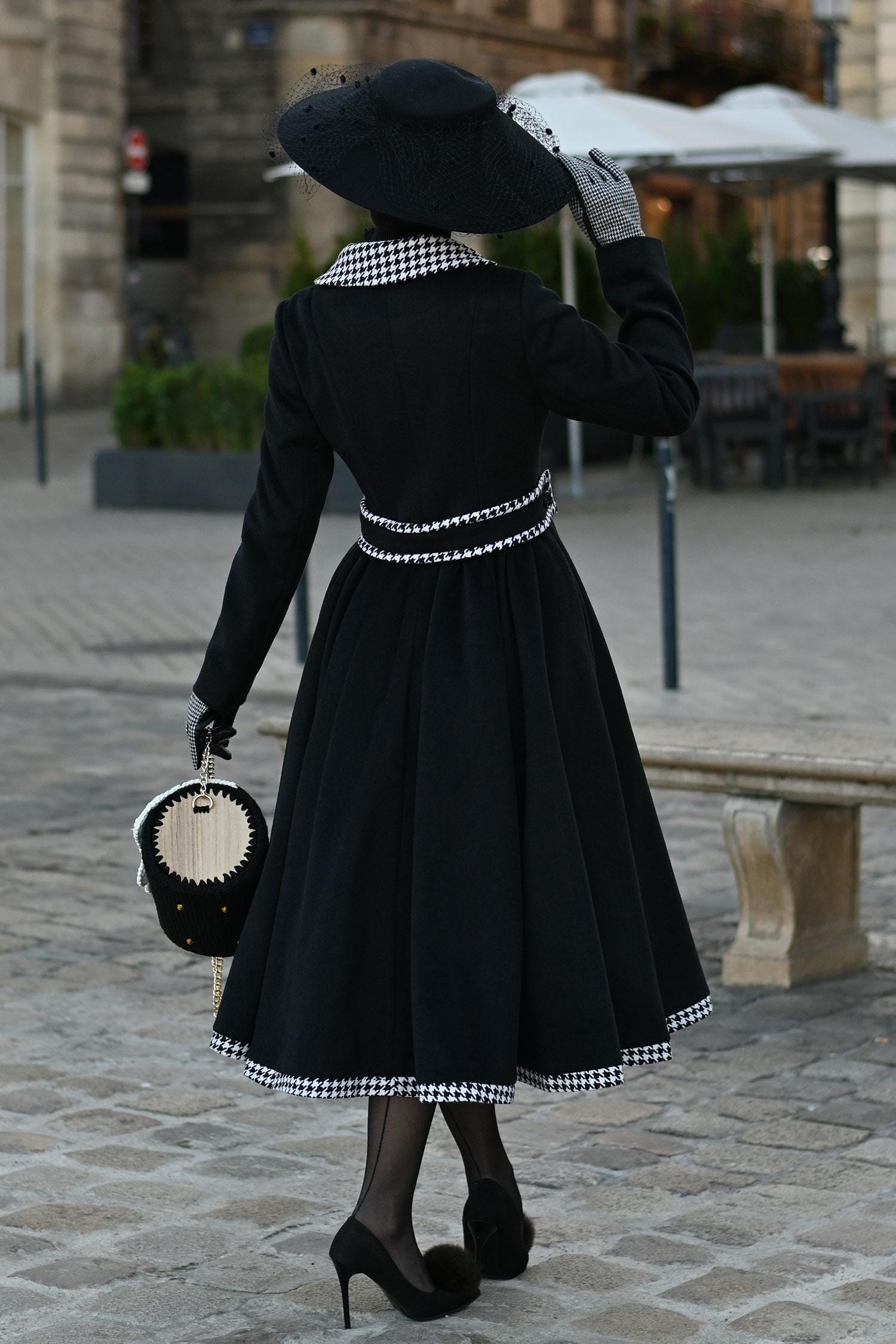 ジャケット・アウター SANDINISTA Easy Fit Wool Check Gown L 712lTUBEIcL._UY350_.jpg