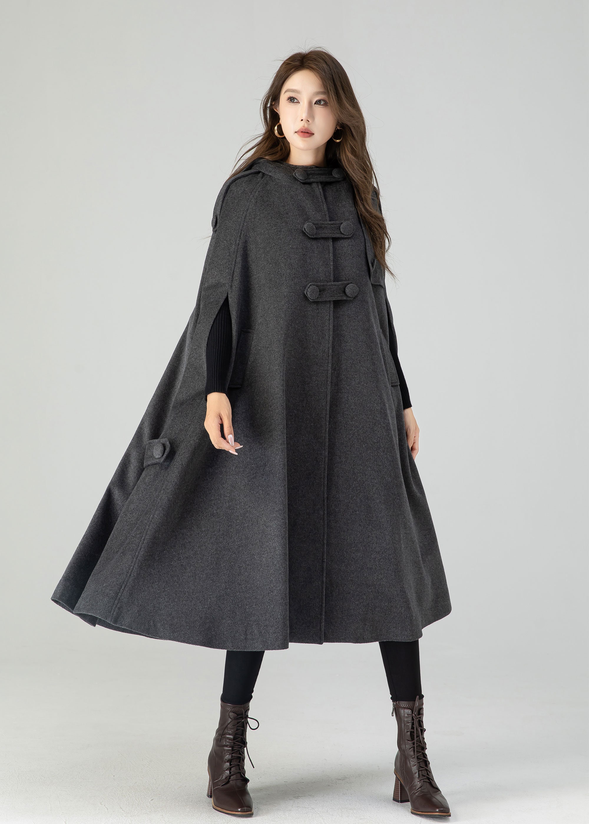 Grey clearance cape coat