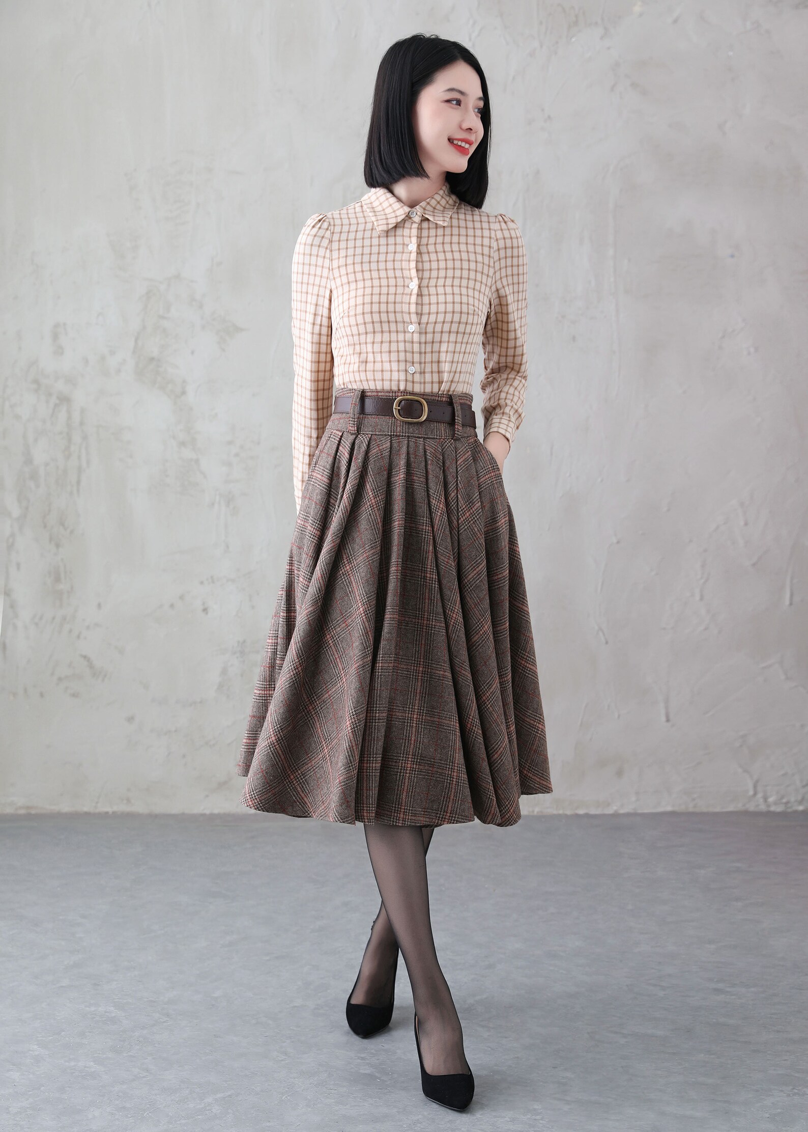 Wool Midi Skirt main image 0