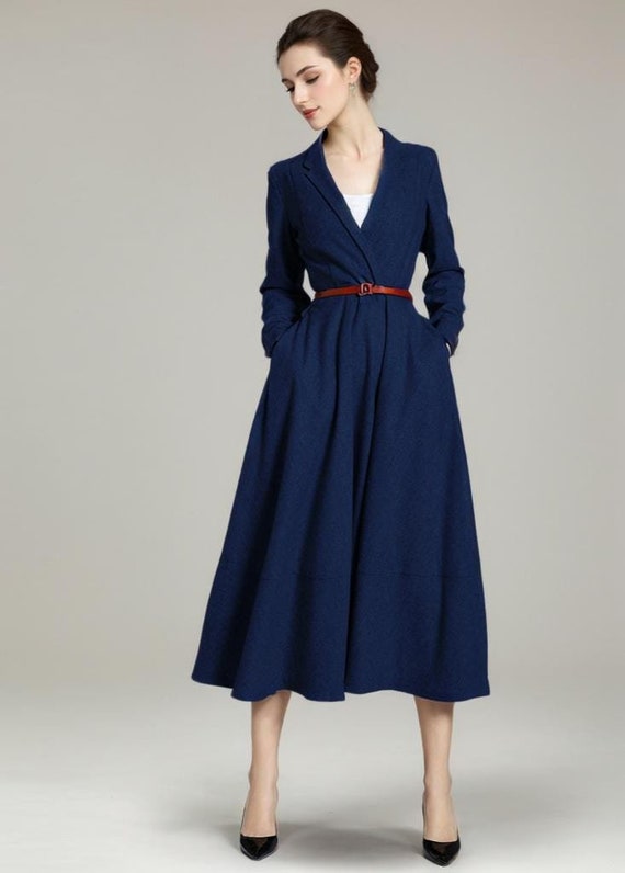 womens navy winter dress navy: Dresses For Women
