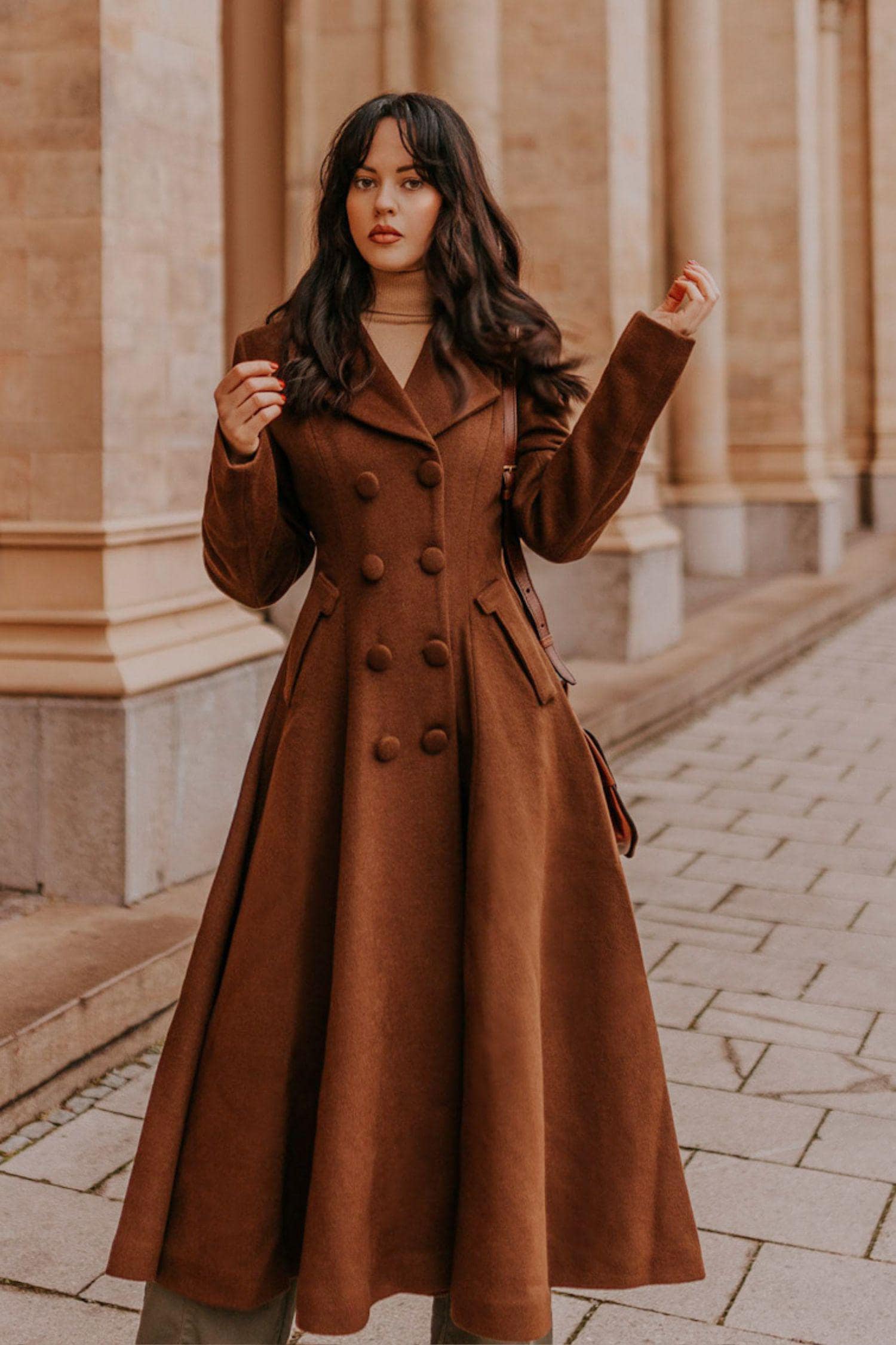 ジャケット・アウター Vintage Double Breasted Wool Long Coat Vintage Inspired Wool Green Coat, Long Wool Coat, Winter Coat