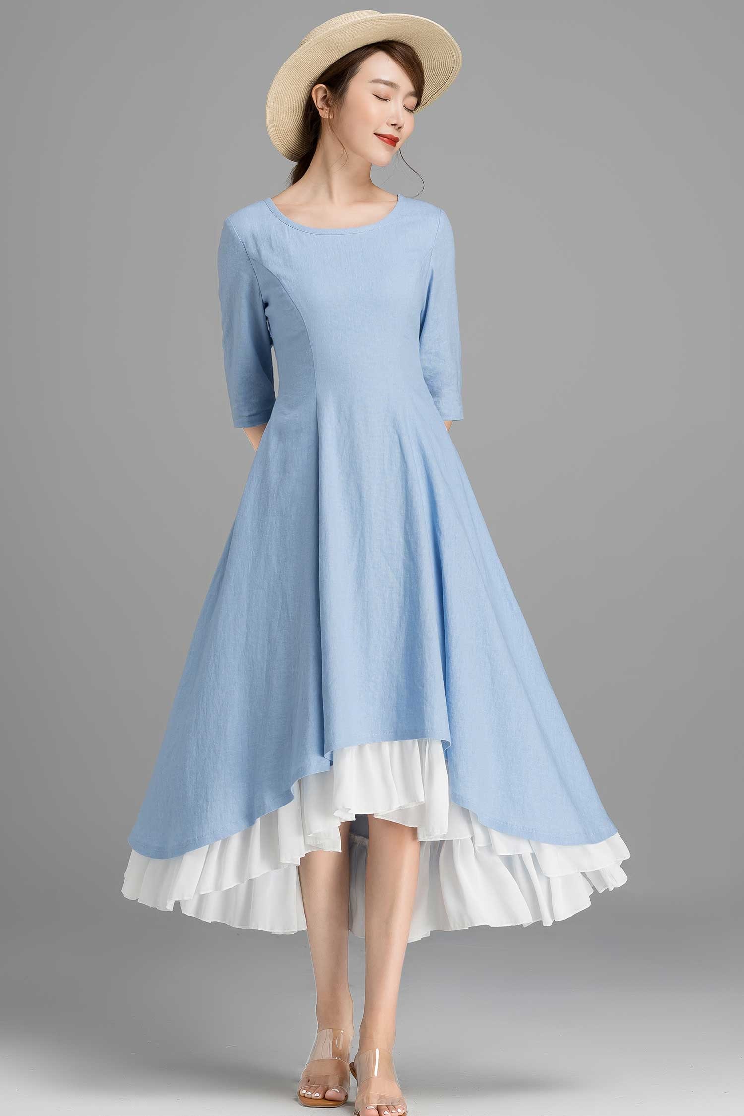 sir the label blue dress SIR the Label Azul Balconette Gown main image 0