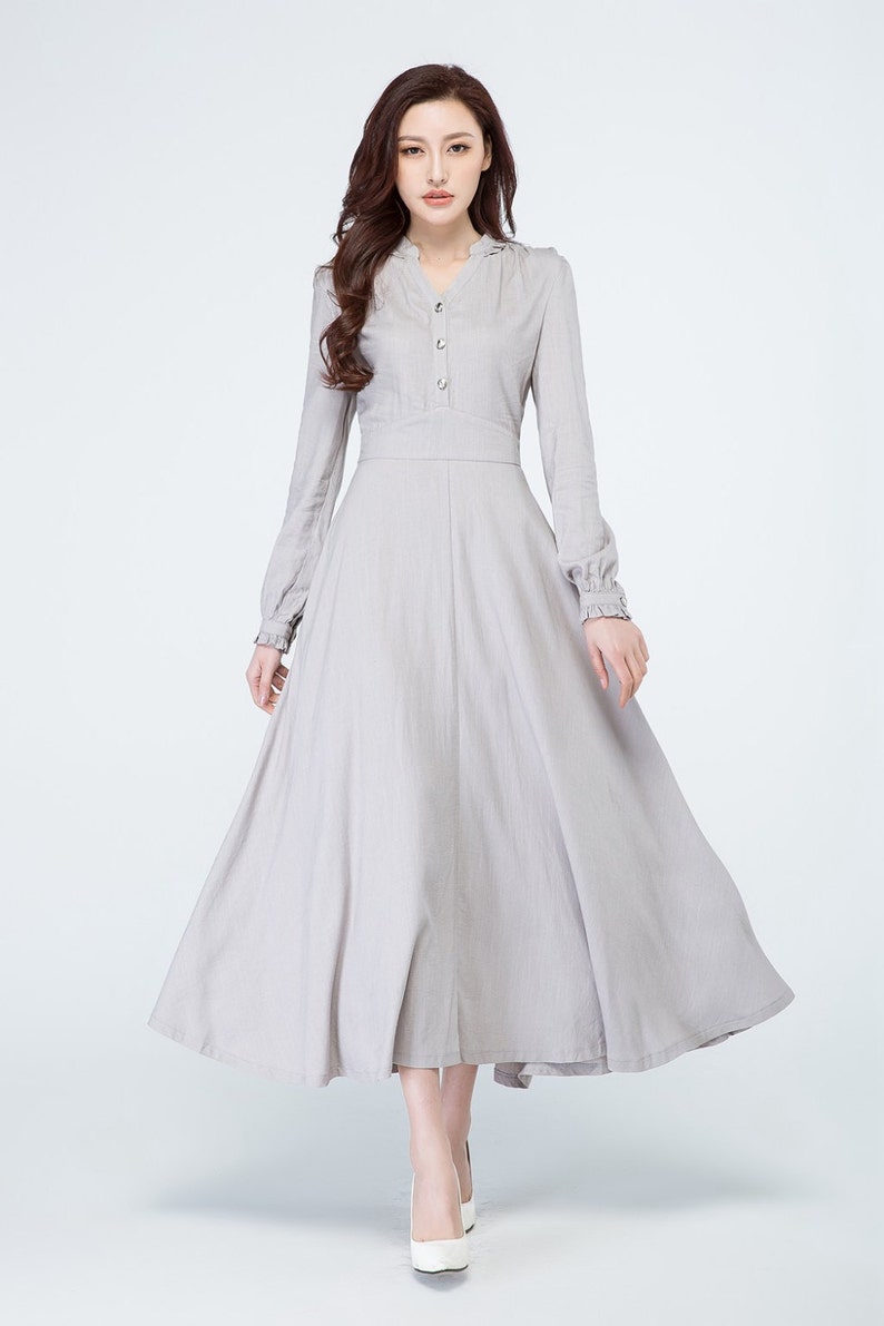 light grey party dress