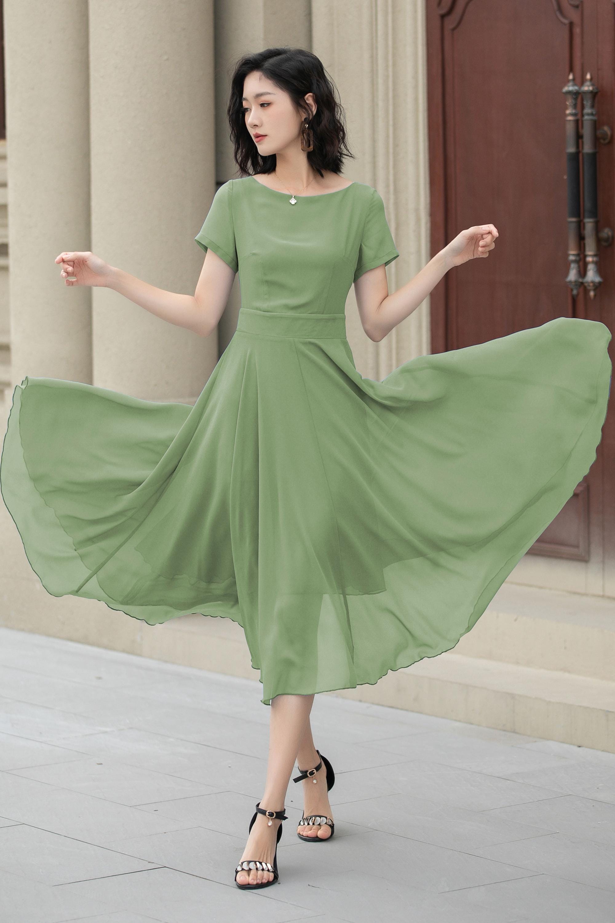Cocktail Dress Chiffon Pleated Swing Dress Discount Amazon Long Casual  Dresses Store Amazon Wocrolse Summer Casual