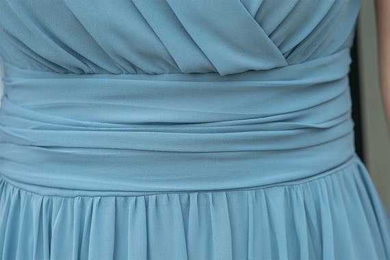 Blue Empire waist Chiffon Wedding dress 4266 Blue Empire waist Chiffon Wedding dress 4266