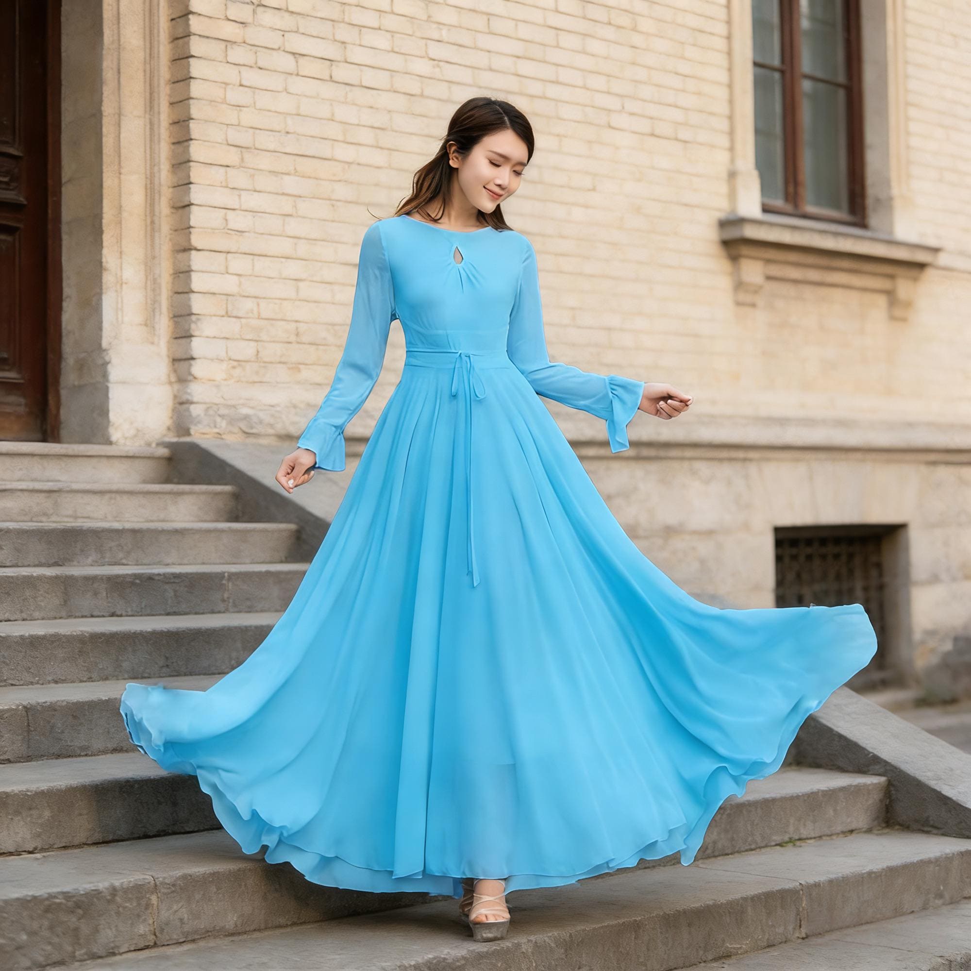 womens green long dress Heart Of Glass Satin Maxi Dress